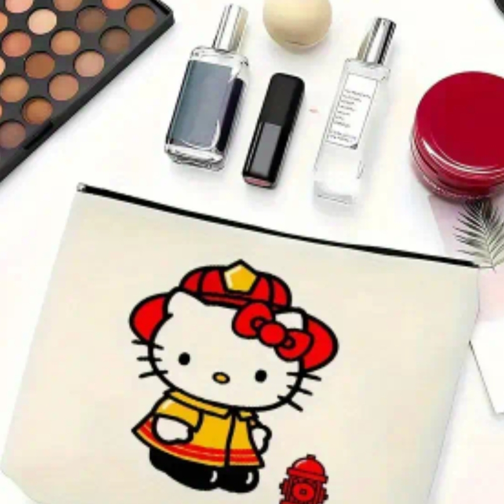 Hello Kitty Firefighter Cosmetics Bag/Pouch - Picture 2 of 6